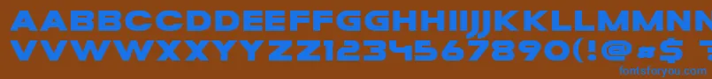 MesaGrande Font – Blue Fonts on Brown Background