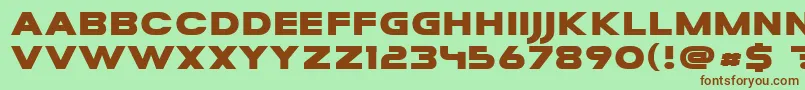 MesaGrande Font – Brown Fonts on Green Background