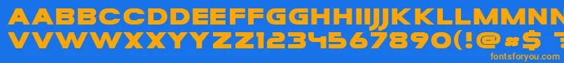 MesaGrande Font – Orange Fonts on Blue Background
