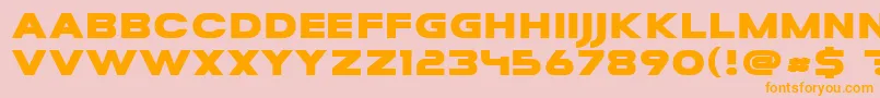 MesaGrande Font – Orange Fonts on Pink Background