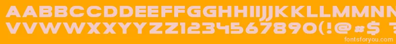 MesaGrande Font – Pink Fonts on Orange Background