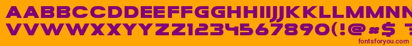 MesaGrande Font – Purple Fonts on Orange Background