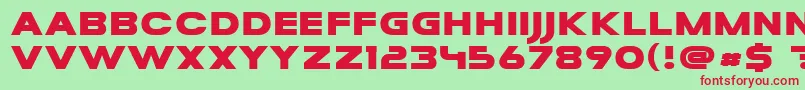 MesaGrande Font – Red Fonts on Green Background