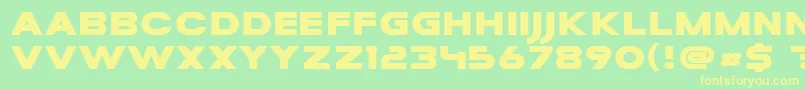 MesaGrande Font – Yellow Fonts on Green Background