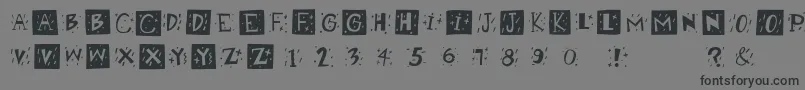 フォントRetrocapsbw – 黒い文字の灰色の背景