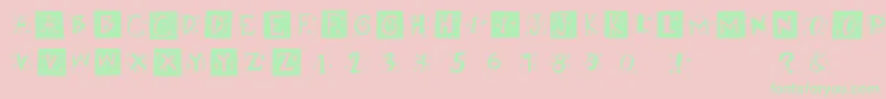 Retrocapsbw Font – Green Fonts on Pink Background