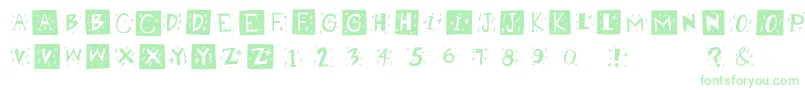 Retrocapsbw Font – Green Fonts on White Background