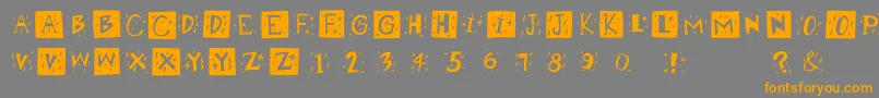 Retrocapsbw Font – Orange Fonts on Gray Background