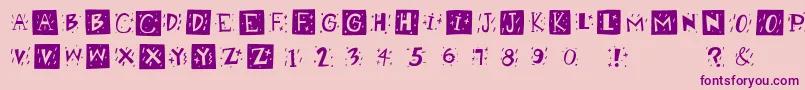 Retrocapsbw Font – Purple Fonts on Pink Background