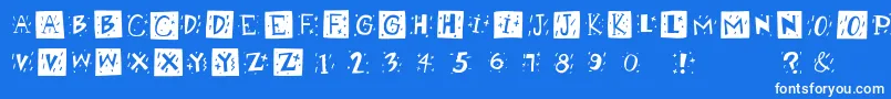 Retrocapsbw Font – White Fonts on Blue Background