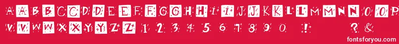 Retrocapsbw Font – White Fonts on Red Background