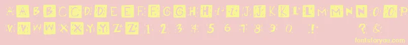 Retrocapsbw Font – Yellow Fonts on Pink Background