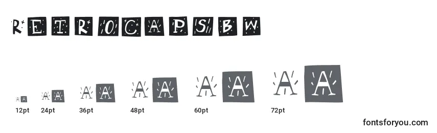 Retrocapsbw Font Sizes