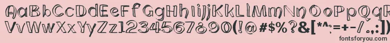 フォントCloningWeb – ピンクの背景に黒い文字