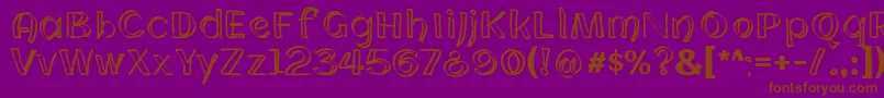 CloningWeb Font – Brown Fonts on Purple Background