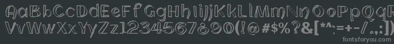 フォントCloningWeb – 黒い背景に灰色の文字