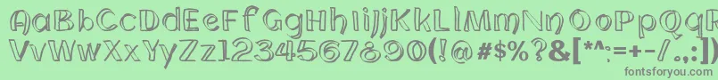 フォントCloningWeb – 緑の背景に灰色の文字