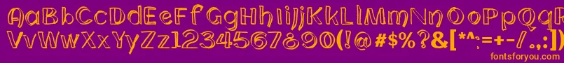 CloningWeb Font – Orange Fonts on Purple Background