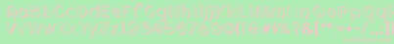 CloningWeb Font – Pink Fonts on Green Background