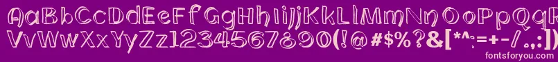 CloningWeb Font – Pink Fonts on Purple Background