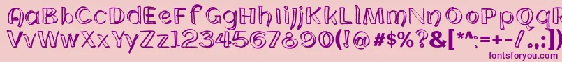 CloningWeb Font – Purple Fonts on Pink Background