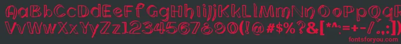 CloningWeb Font – Red Fonts on Black Background