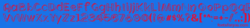 CloningWeb Font – Red Fonts on Blue Background