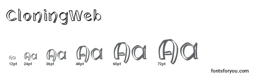 CloningWeb Font Sizes