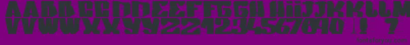 Arakphobia-fontti – mustat fontit violetilla taustalla