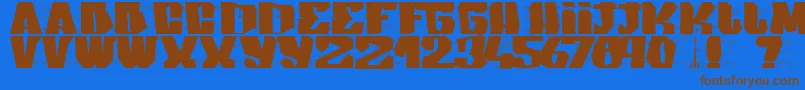More about Arakphobia Font Arakphobia Font – Brown Fonts on Blue Background