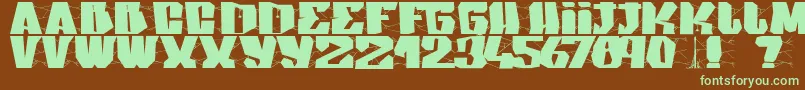 Arakphobia Font – Green Fonts on Brown Background
