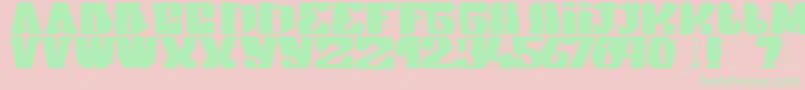 Arakphobia Font – Green Fonts on Pink Background