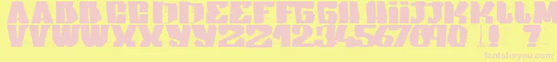 Arakphobia Font – Pink Fonts on Yellow Background