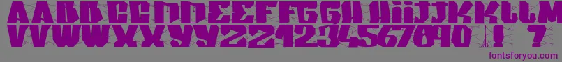 Шрифт Arakphobia – фиолетовые шрифты на сером фоне