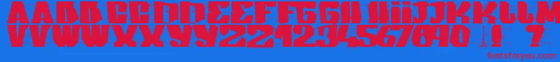 Arakphobia Font – Red Fonts on Blue Background