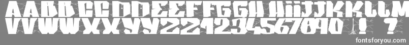 フォントArakphobia – 灰色の背景に白い文字