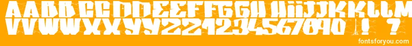 フォントArakphobia – オレンジの背景に白い文字