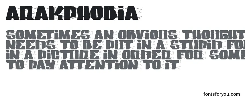 Arakphobia-fontti