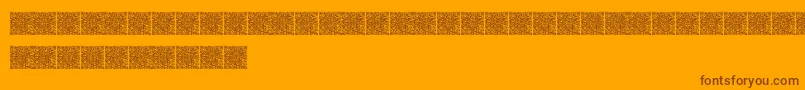 Qrcodex-fontti – ruskeat fontit oranssilla taustalla