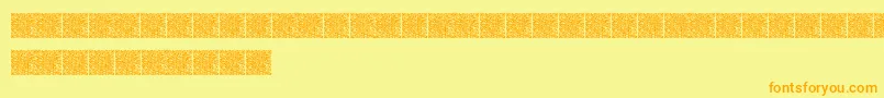 Fonte Qrcodex – fontes laranjas em um fundo amarelo