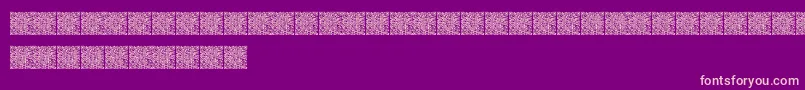 フォントQrcodex – 紫の背景にピンクのフォント