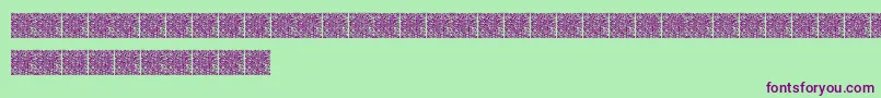 Qrcodex-fontti – violetit fontit vihreällä taustalla