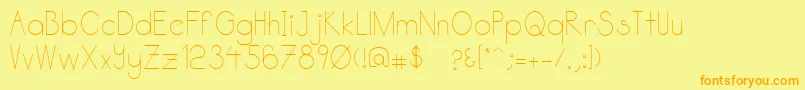 Katabidalan Font – Orange Fonts on Yellow Background