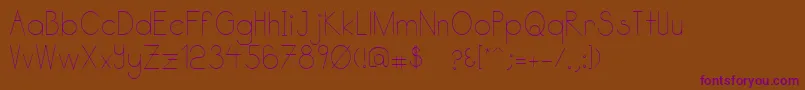 Katabidalan Font – Purple Fonts on Brown Background