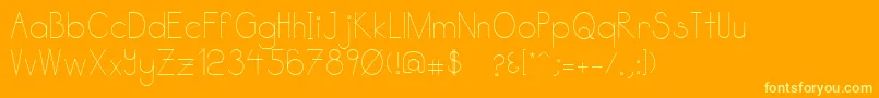 Katabidalan Font – Yellow Fonts on Orange Background
