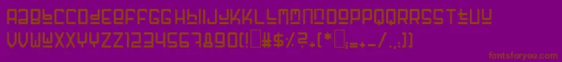 GfFuffiger-fontti – ruskeat fontit violetilla taustalla
