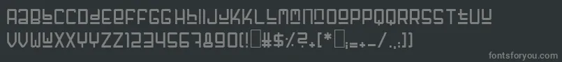 Fonte GfFuffiger – fontes cinzas em um fundo preto