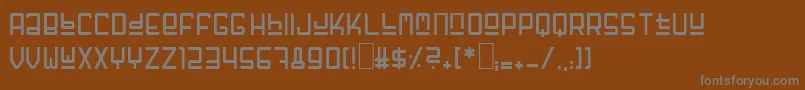 Czcionka GfFuffiger – szare czcionki na brązowym tle
