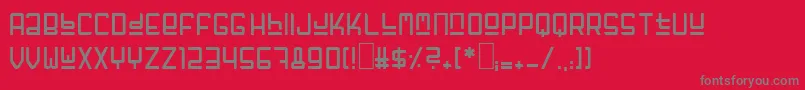 GfFuffiger Font – Gray Fonts on Red Background