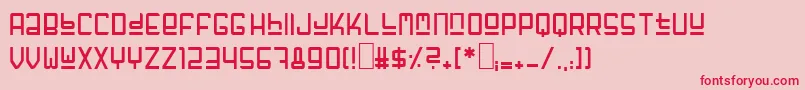 フォントGfFuffiger – ピンクの背景に赤い文字